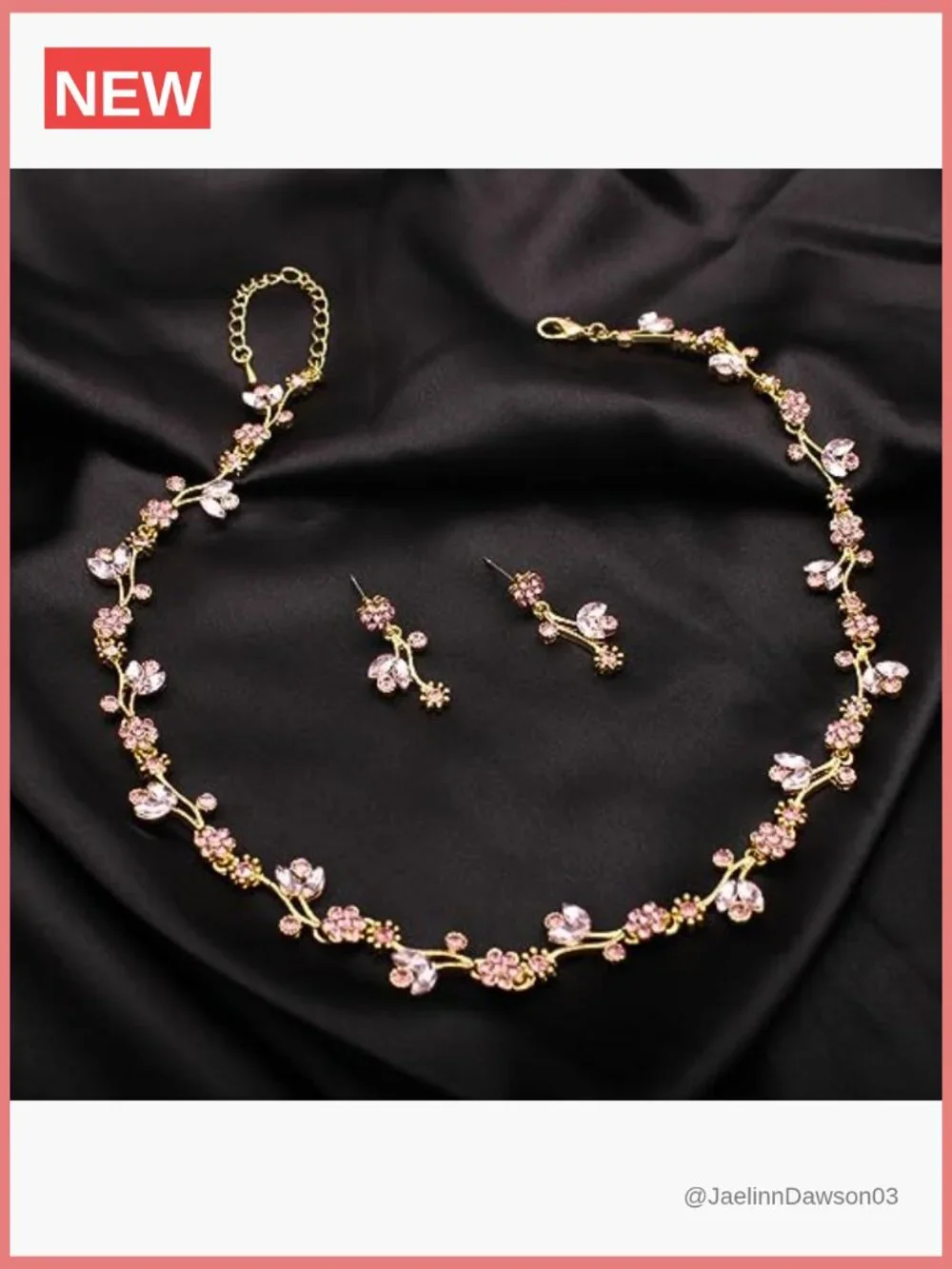 Crystal Flower Choker Necklace Earrings Bracelet Jewelry Set Wedding